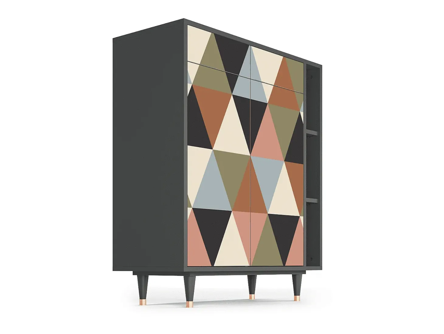 Aparador - 96х110х41 cm - BS6 - Royal Triangles, Antracita