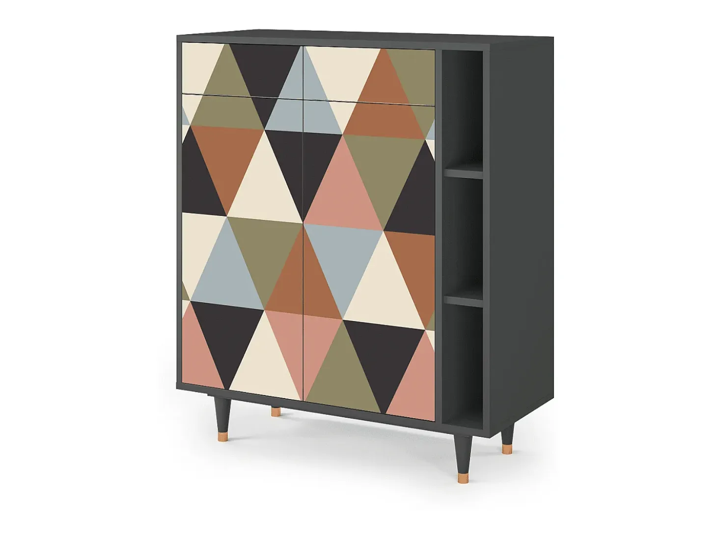 Aparador - 96х110х41 cm - BS6 - Royal Triangles, Antracita