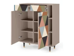 Aparador - 96х110х41 cm - BS6 - Royal Triangles, Latte