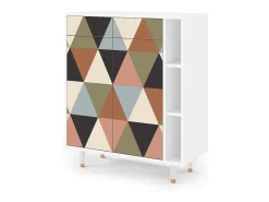 Aparador - 96х110х41 cm - BS6 - Royal Triangles, Blanco