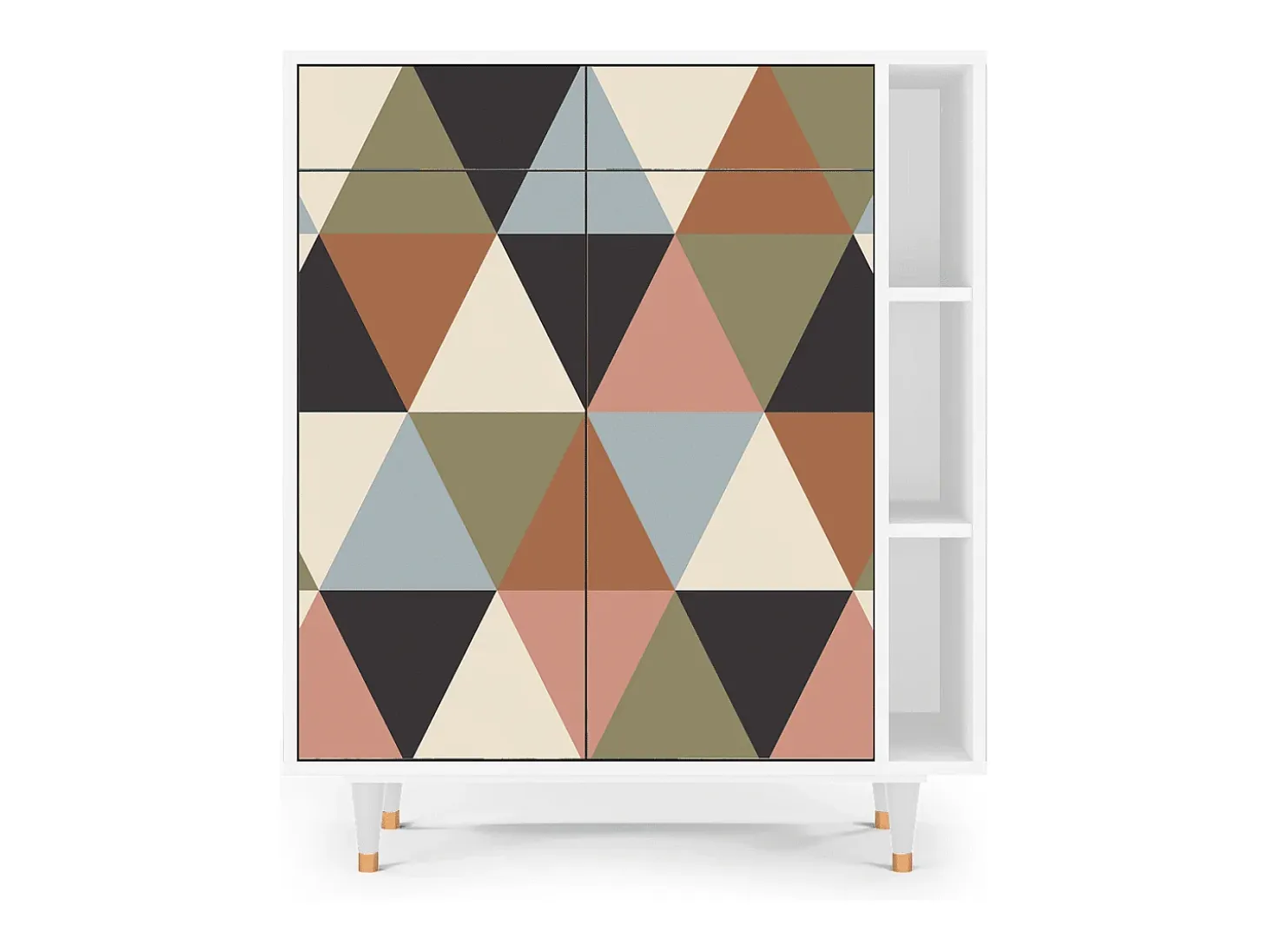 Aparador - 96х110х41 cm - BS6 - Royal Triangles, Blanco
