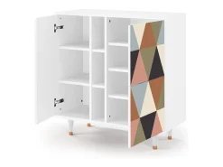 Aparador - 94х96х41 cm - BS5 - Royal Triangles, Blanco