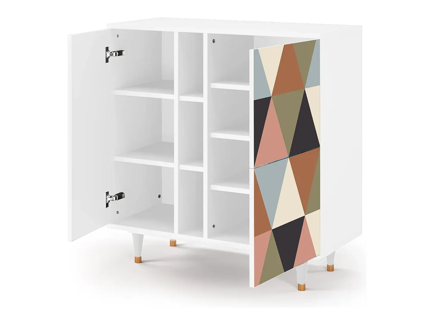 Aparador - 94х96х41 cm - BS5 - Royal Triangles, Blanco