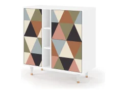 Aparador - 94х96х41 cm - BS5 - Royal Triangles, Blanco