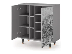 Aparador - 94х96х41 cm - BS5 - Rusticorum, Gris