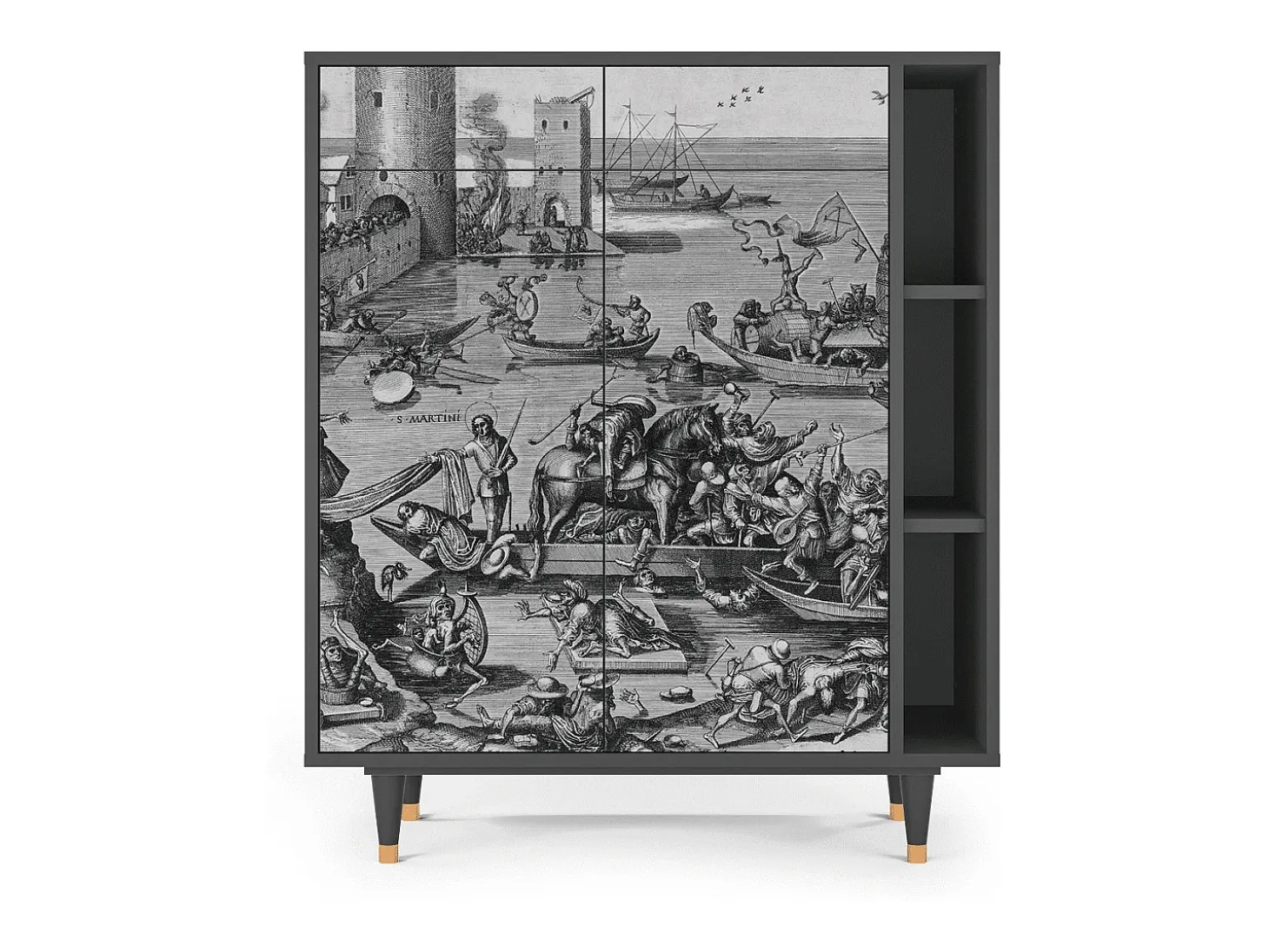Aparador - 96х110х41 cm - BS6 - Saint Martin, Antracita