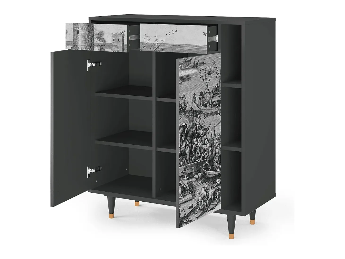 Aparador - 96х110х41 cm - BS6 - Saint Martin, Antracita