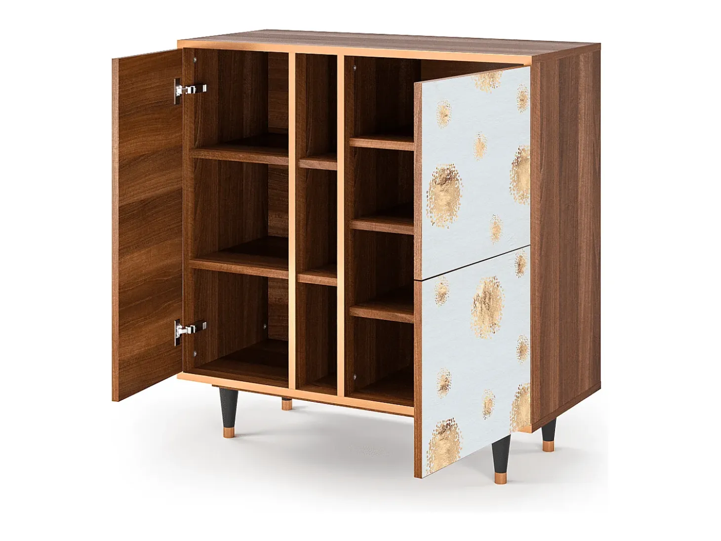 Aparador - 94х96х41 cm - BS5 - Sky Latte, Nogal