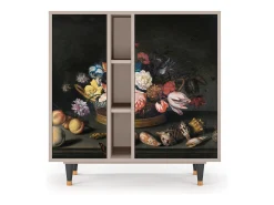 Aparador - 94х96х41 cm - BS5 - Still Life with Flowers, Latte