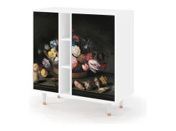 Aparador - 94х96х41 cm - BS5 - Still Life with Flowers, Blanco