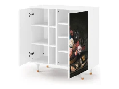 Aparador - 94х96х41 cm - BS5 - Still Life with Flowers, Blanco