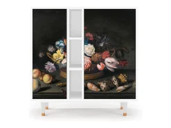 Aparador - 94х96х41 cm - BS5 - Still Life with Flowers, Blanco