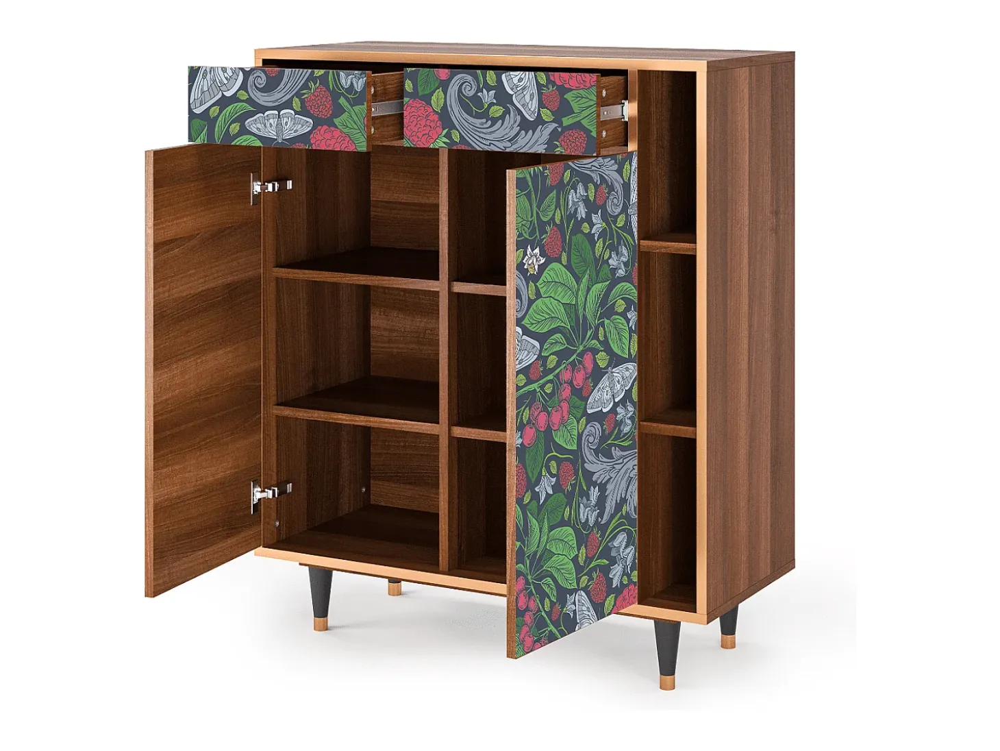 Aparador - 96х110х41 cm - BS6 - Summer Berries, Nogal