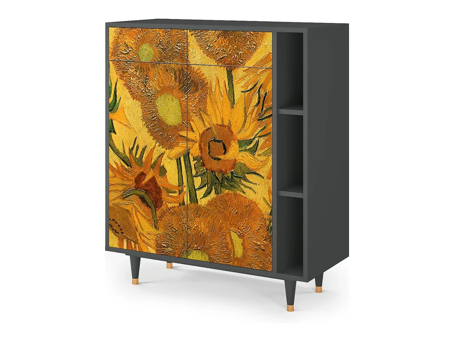 Aparador - 96х110х41 cm - BS6 - Sunflowers, Antracita