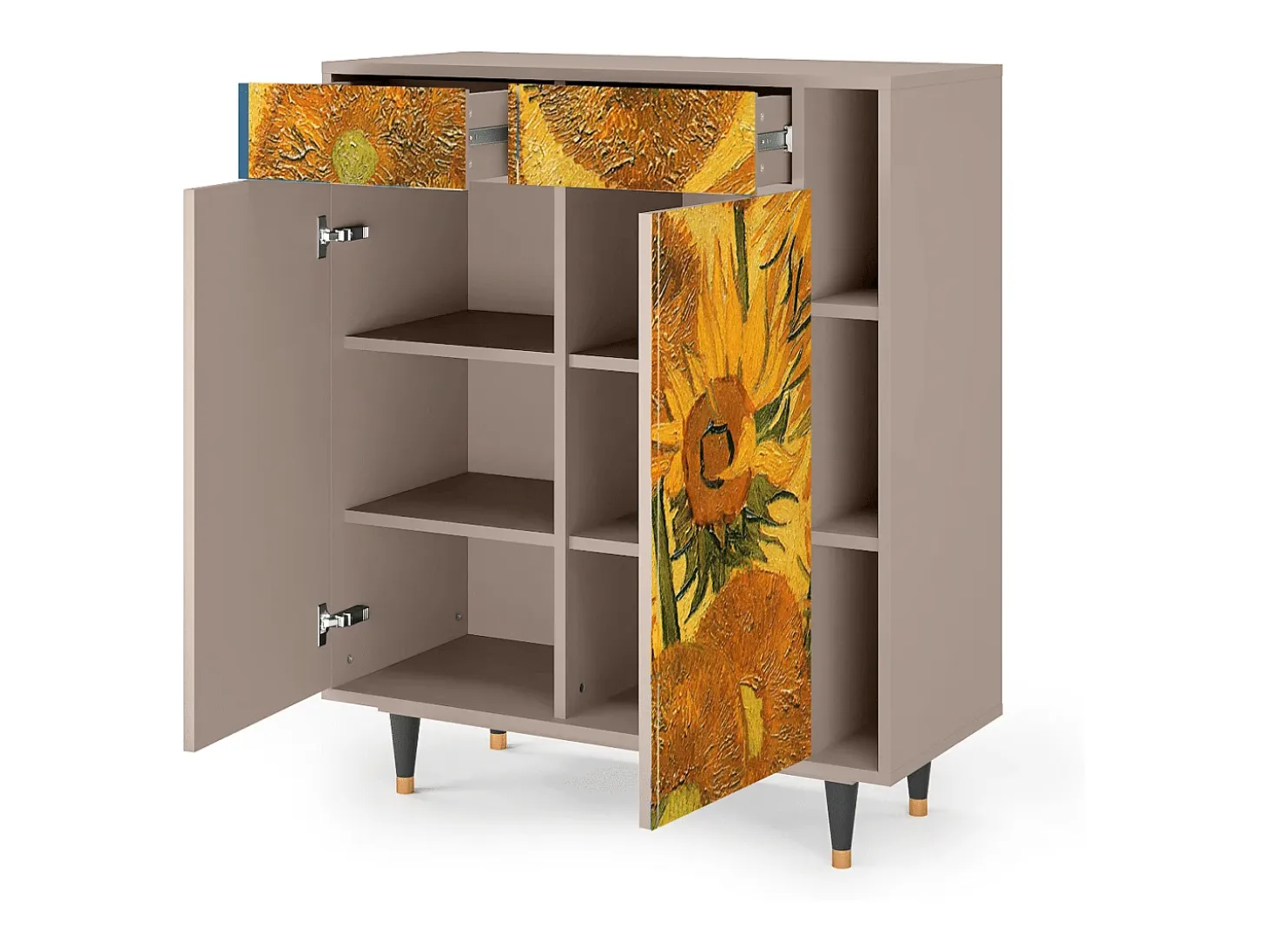Aparador - 96х110х41 cm - BS6 - Sunflowers, Latte