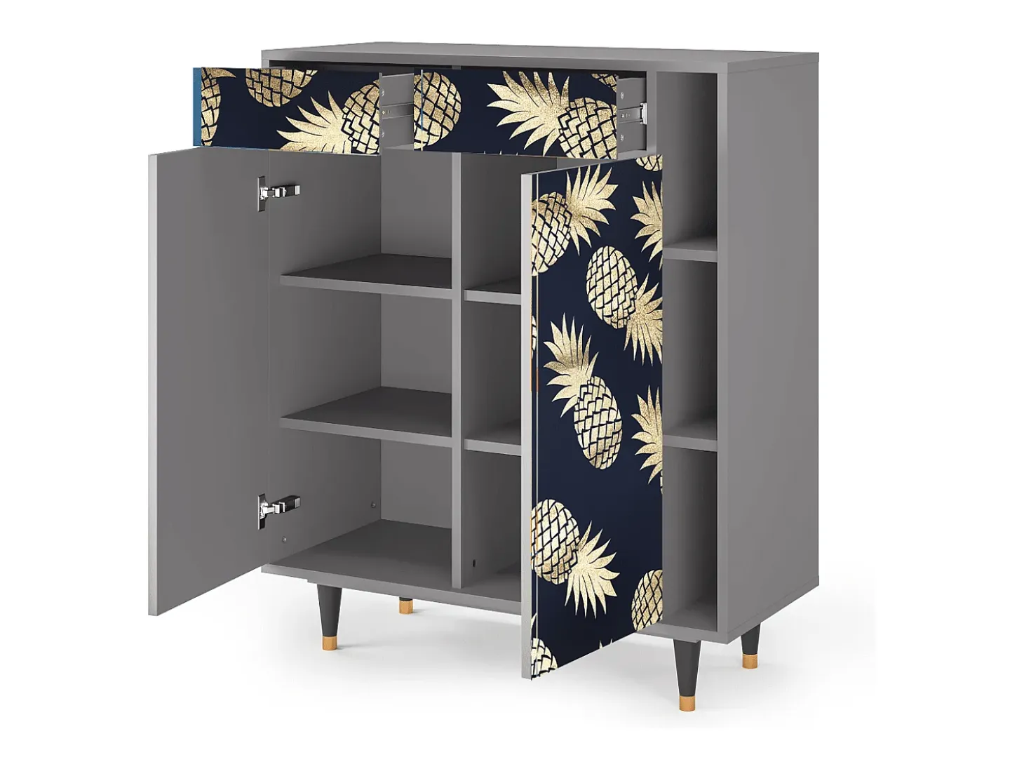 Aparador - 96х110х41 cm - BS6 - Sunny Pineaple, Gris