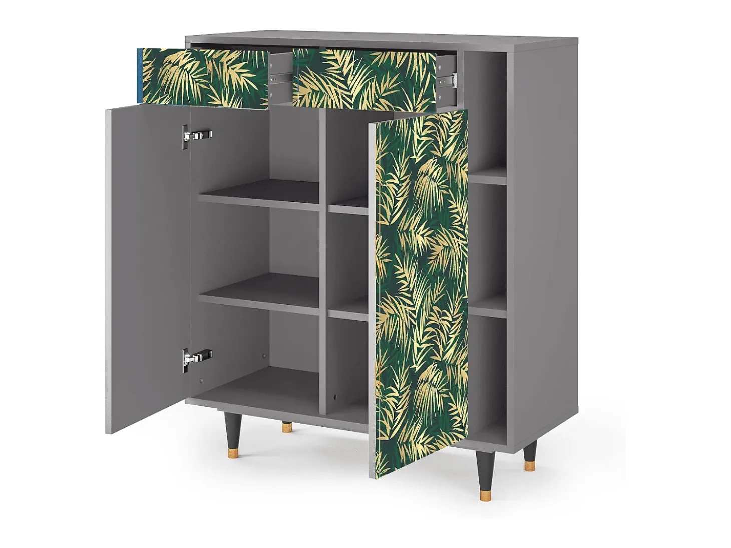 Aparador - 96х110х41 cm - BS6 - Sunny Palm Tree, Gris
