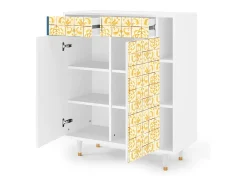 Aparador - 96х110х41 cm - BS6 - Sunshiny Tile, Blanco