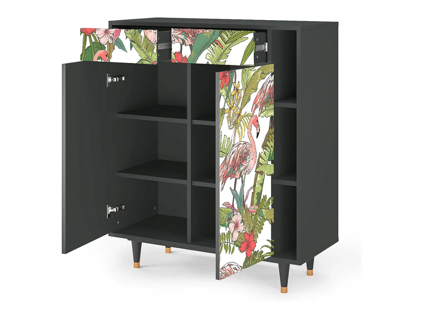 Aparador - 96х110х41 cm - BS6 - Sweet Flamingo, Antracita
