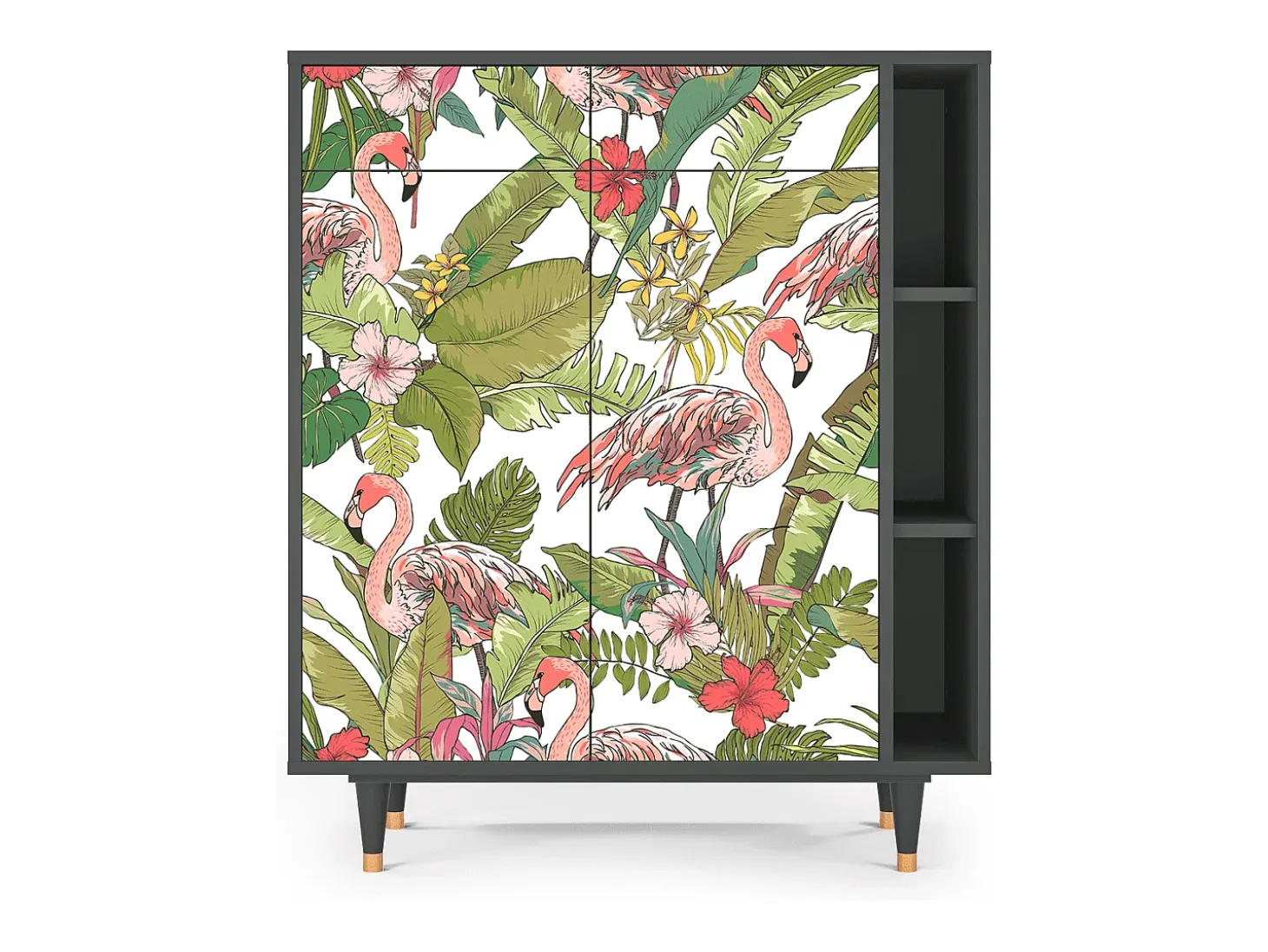 Aparador - 96х110х41 cm - BS6 - Sweet Flamingo, Antracita