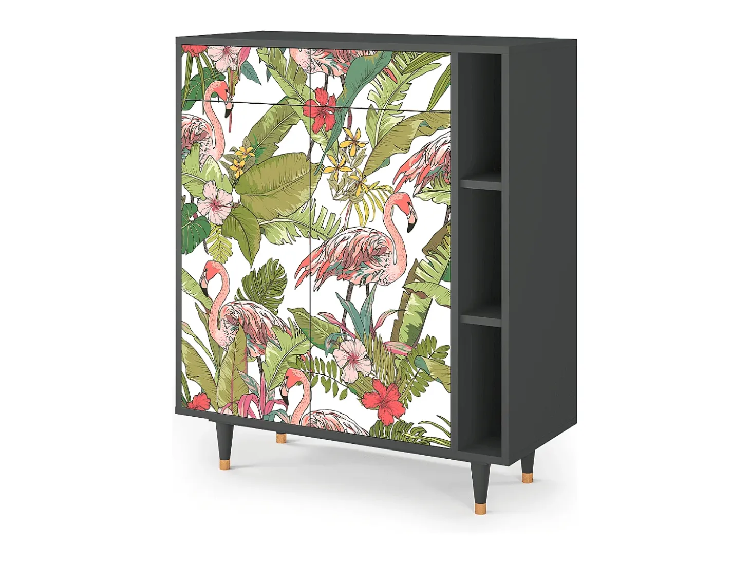 Aparador - 96х110х41 cm - BS6 - Sweet Flamingo, Antracita