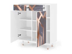 Aparador - 96х110х41 cm - BS6 - Taupe Anatomy, Blanco