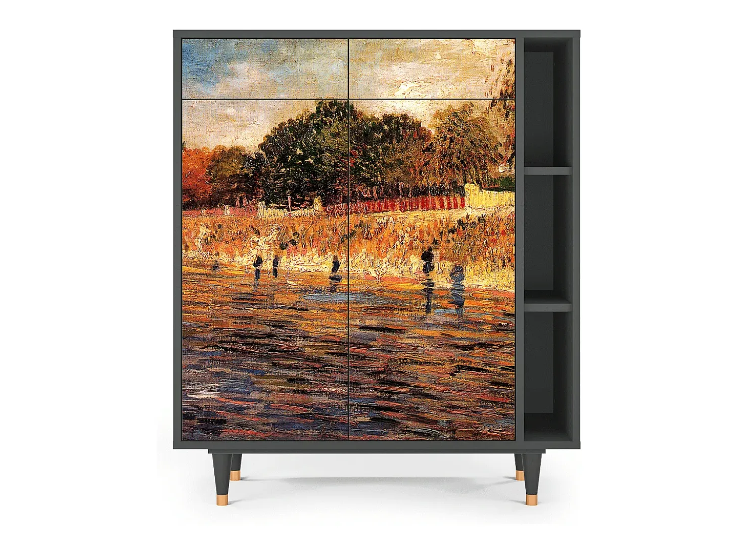 Aparador - 96х110х41 cm - BS6 - The Banks, Antracita
