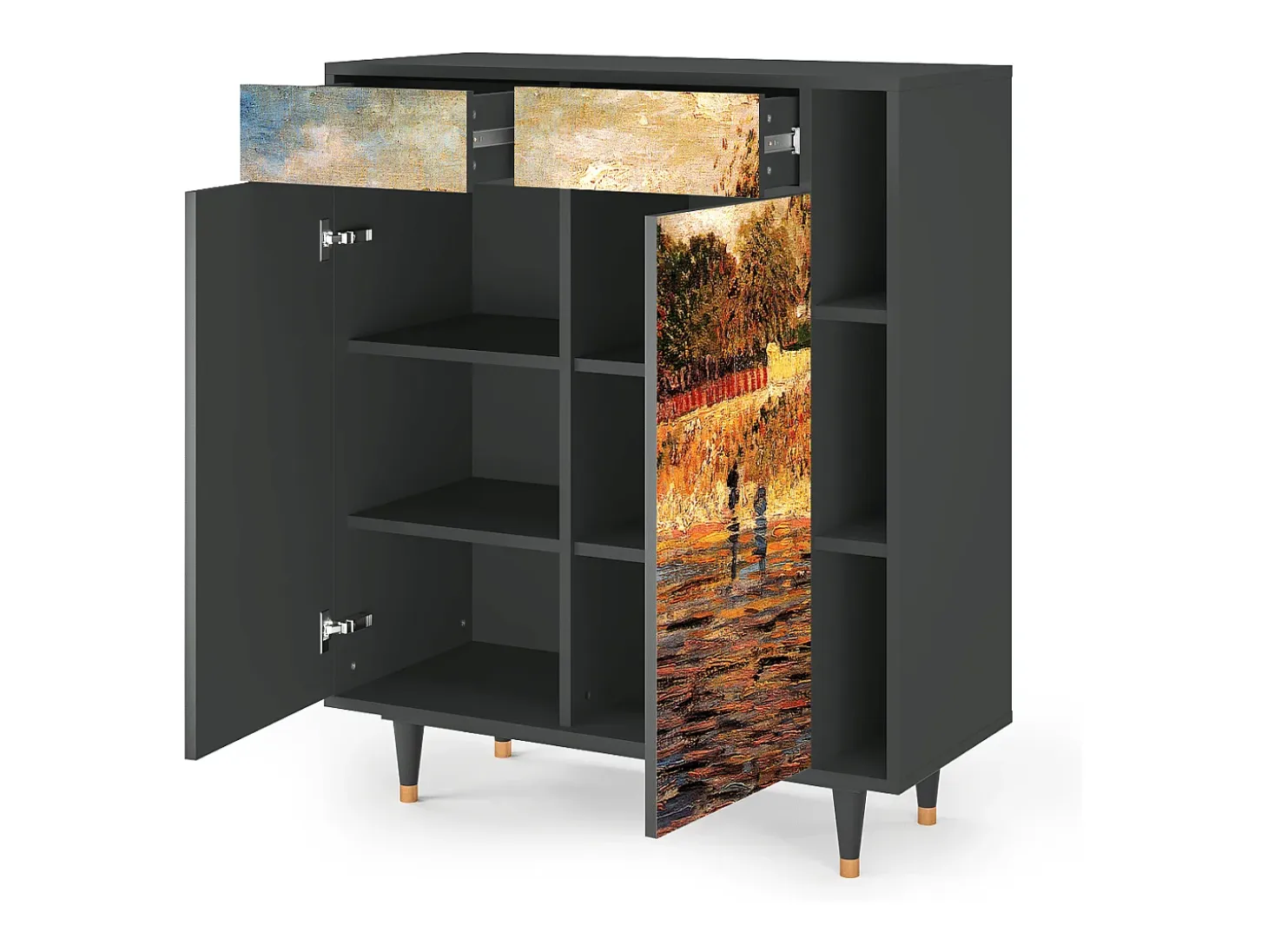 Aparador - 96х110х41 cm - BS6 - The Banks, Antracita