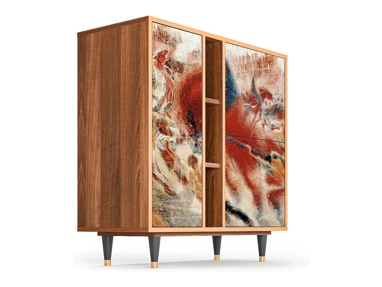 Aparador - 94х96х41 cm - BS5 - The City Rises, Nogal