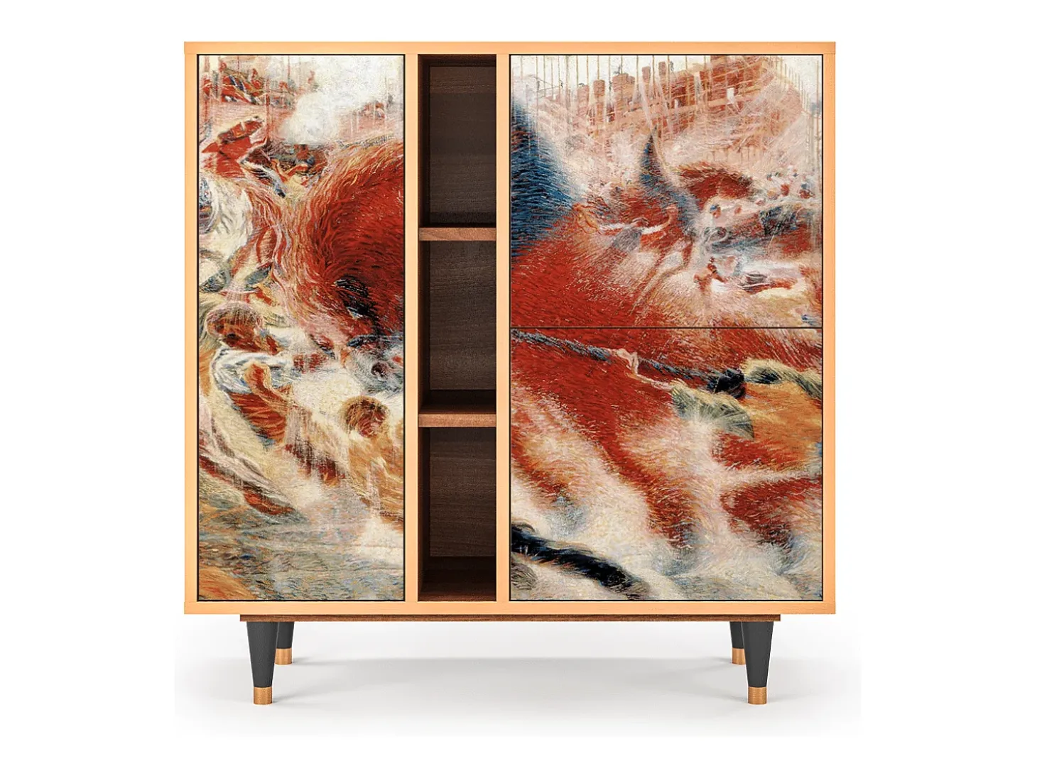 Aparador - 94х96х41 cm - BS5 - The City Rises, Nogal