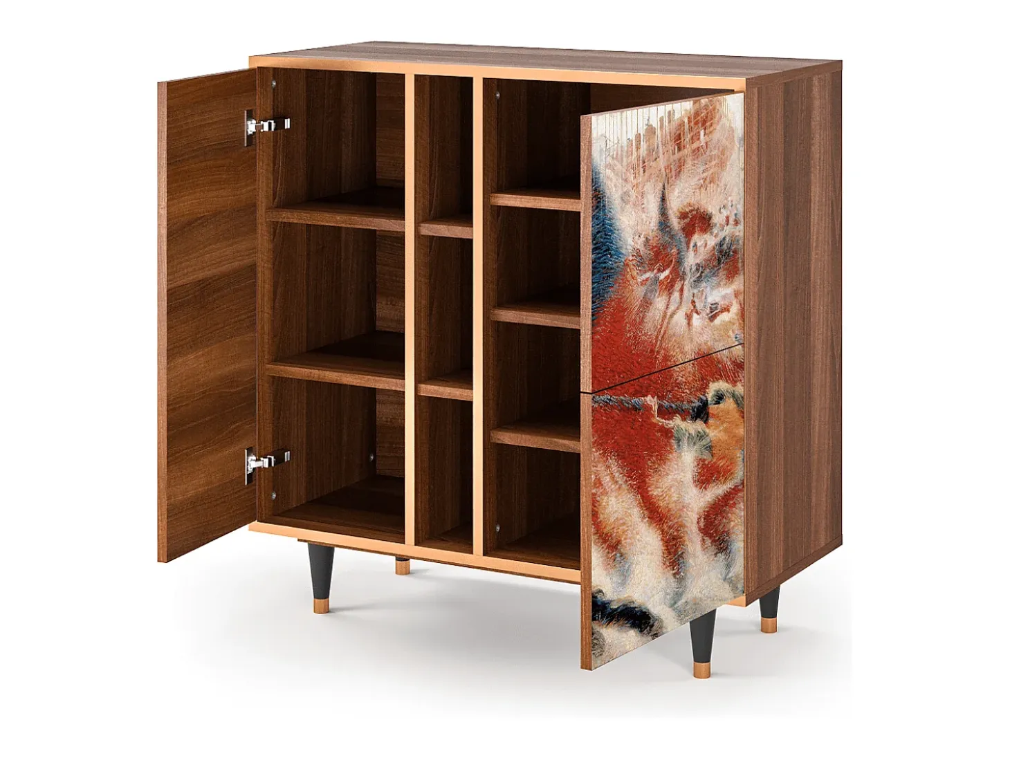 Aparador - 94х96х41 cm - BS5 - The City Rises, Nogal
