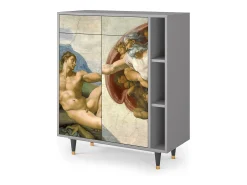 Aparador - 96х110х41 cm - BS6 - The Creation of Adam, Gris
