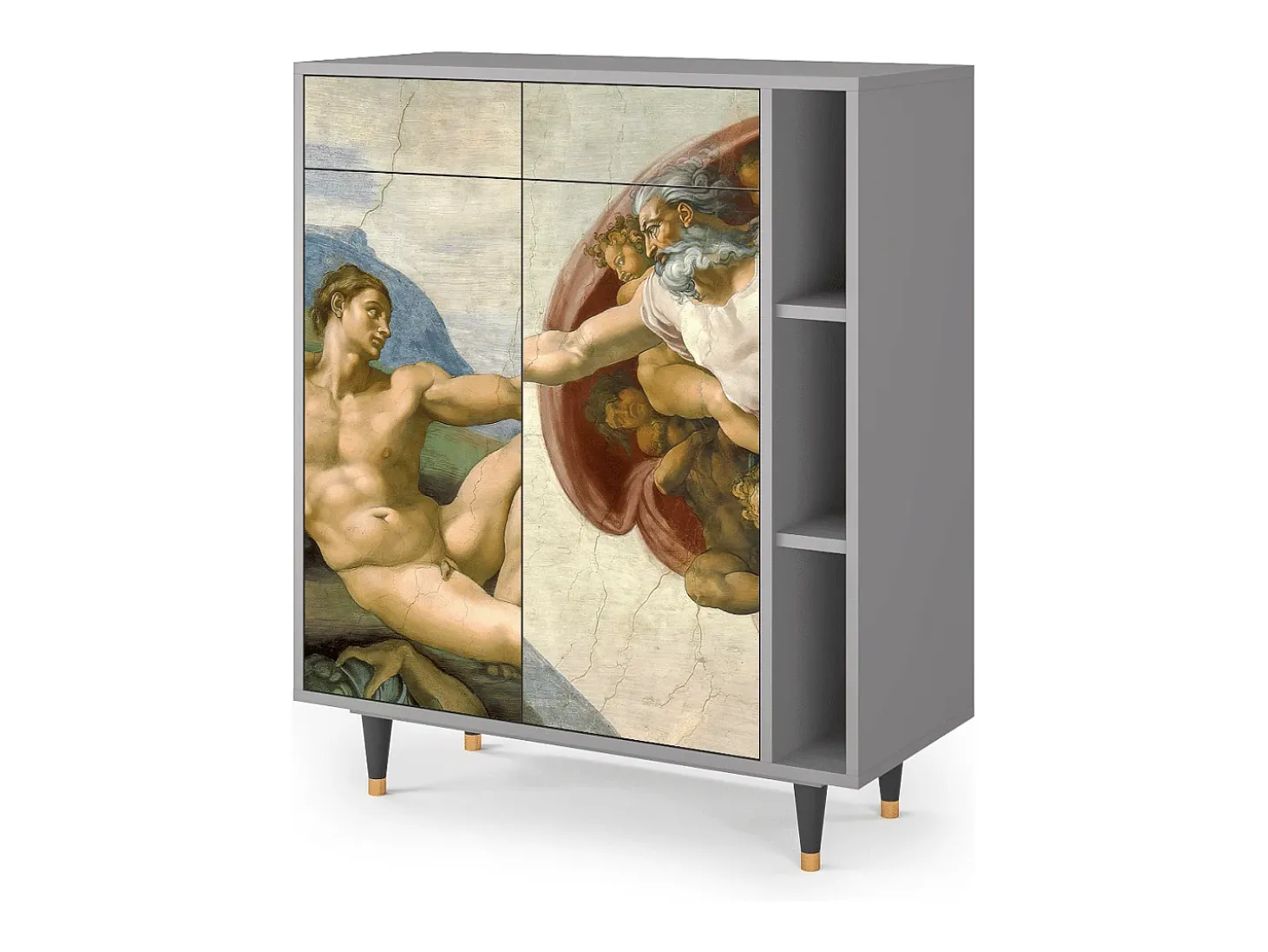 Aparador - 96х110х41 cm - BS6 - The Creation of Adam, Gris