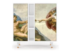 Aparador - 94х96х41 cm - BS5 - The Creation of Adam, Blanco