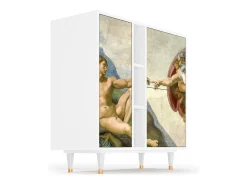 Aparador - 94х96х41 cm - BS5 - The Creation of Adam, Blanco