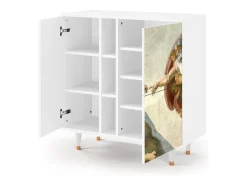 Aparador - 94х96х41 cm - BS5 - The Creation of Adam, Blanco