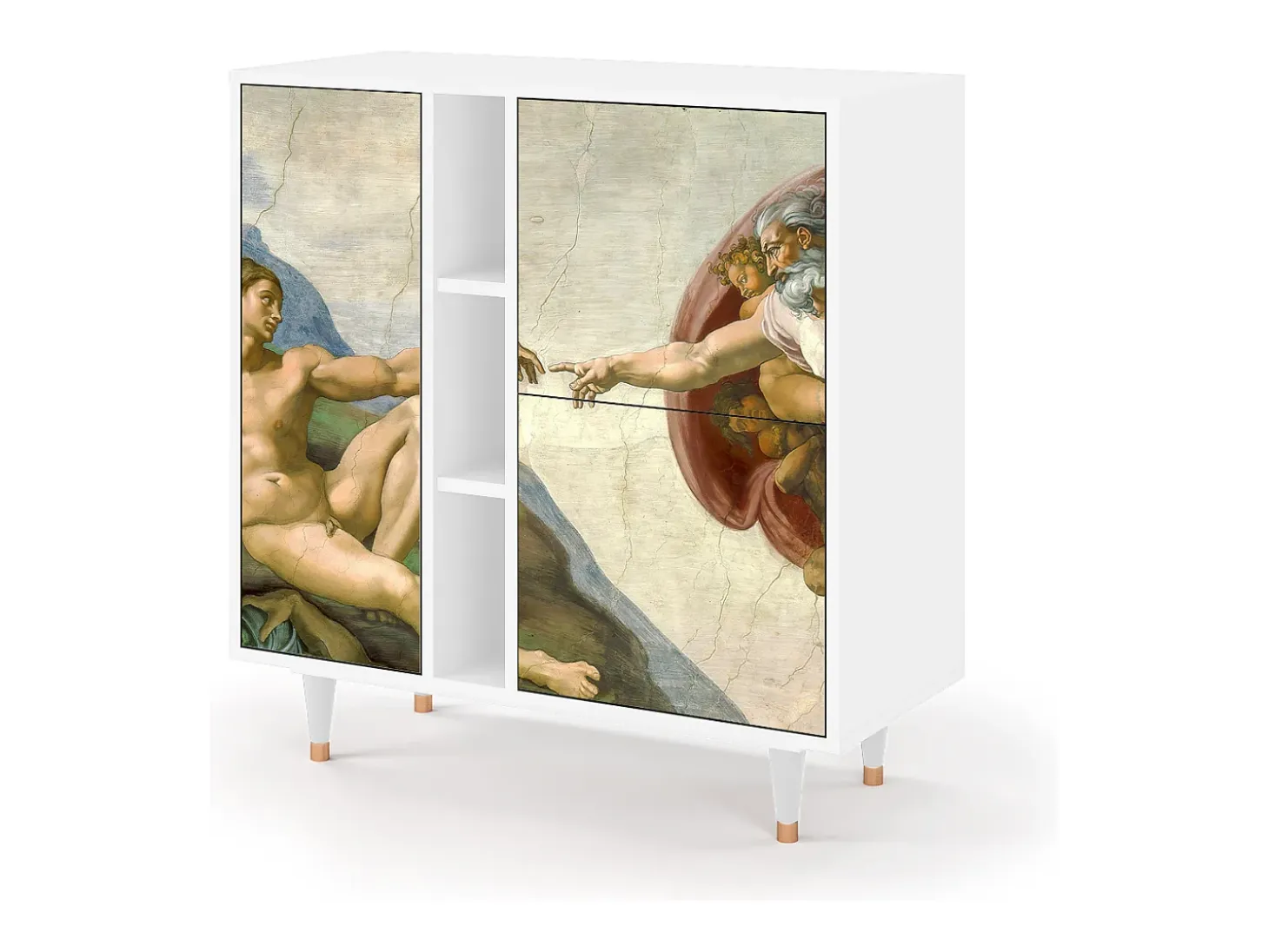 Aparador - 94х96х41 cm - BS5 - The Creation of Adam, Blanco