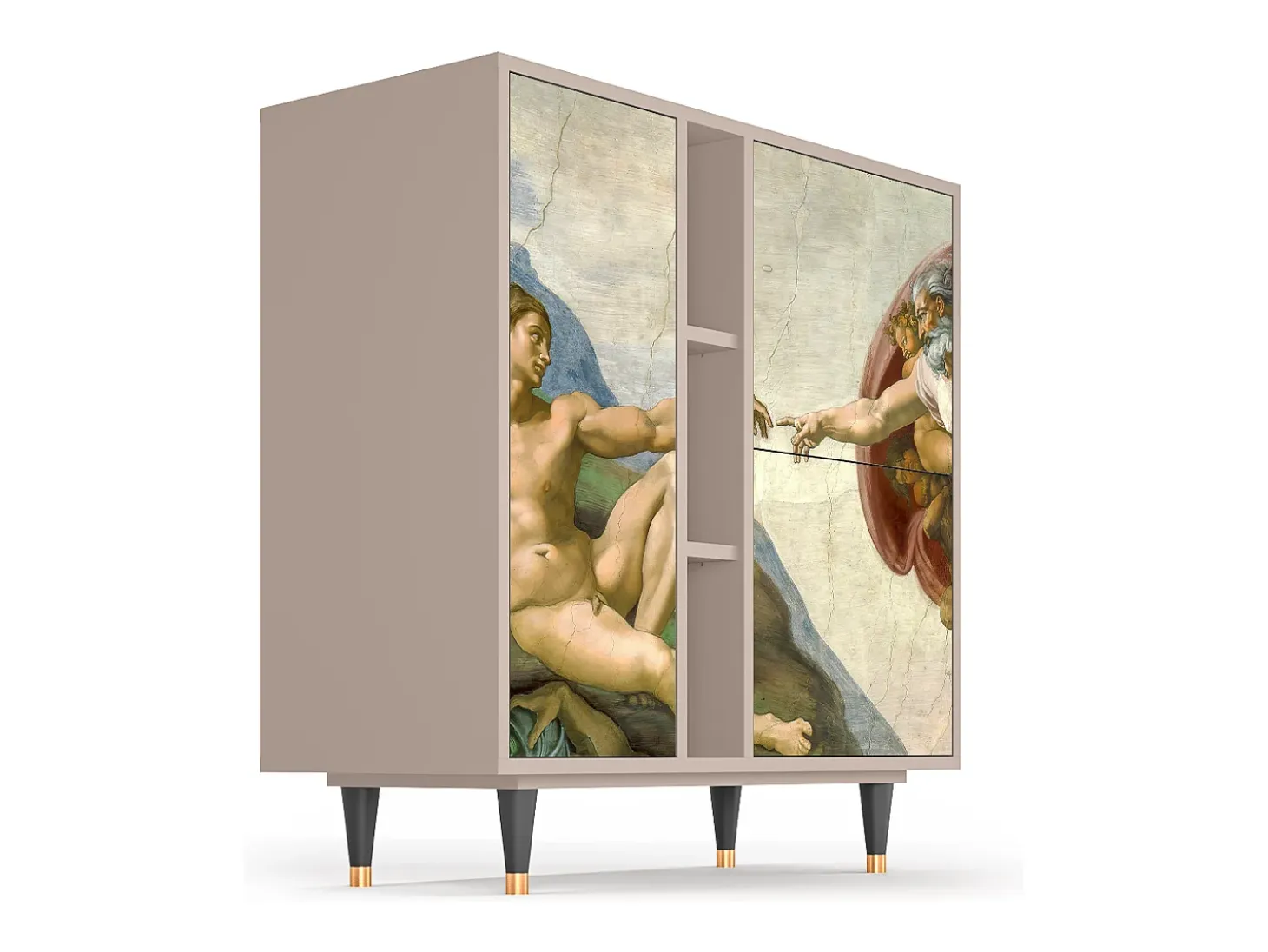 Aparador - 94х96х41 cm - BS5 - The Creation of Adam, Latte