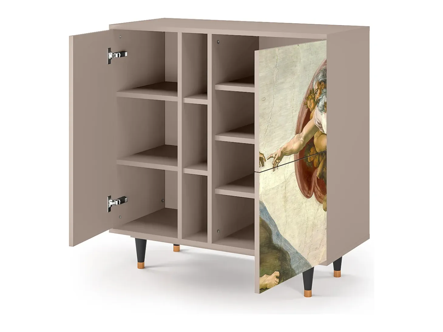 Aparador - 94х96х41 cm - BS5 - The Creation of Adam, Latte
