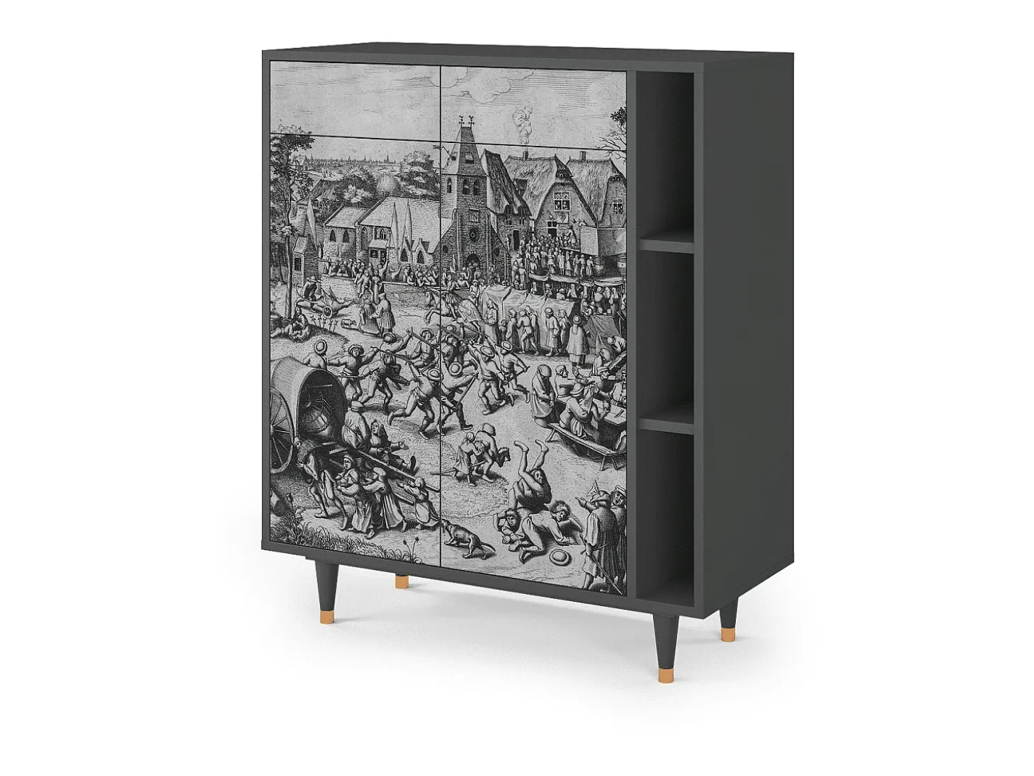 Aparador - 96х110х41 cm - BS6 - The Festival of Saint, Antracita