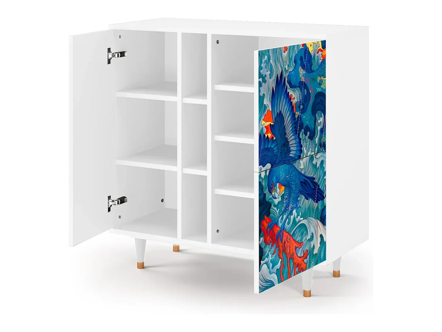 Aparador - 94х96х41 cm - BS5 - The Girl - James Jean, Blanco