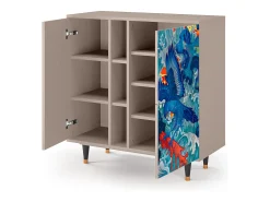Aparador - 94х96х41 cm - BS5 - The Girl - James Jean, Latte