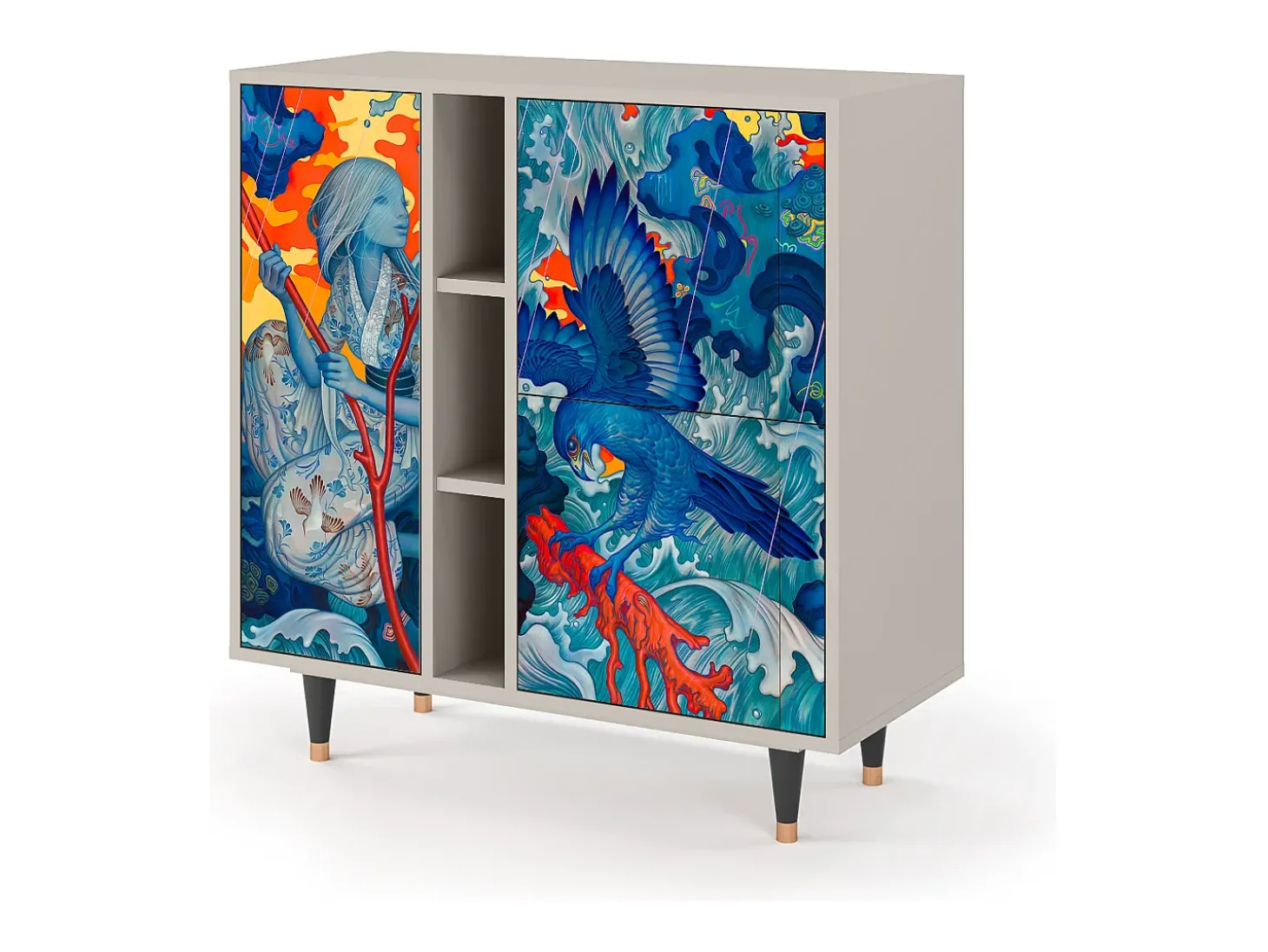 Aparador - 94х96х41 cm - BS5 - The Girl - James Jean, Arena
