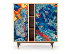 Aparador - 94х96х41 cm - BS5 - The Girl - James Jean, Nogal