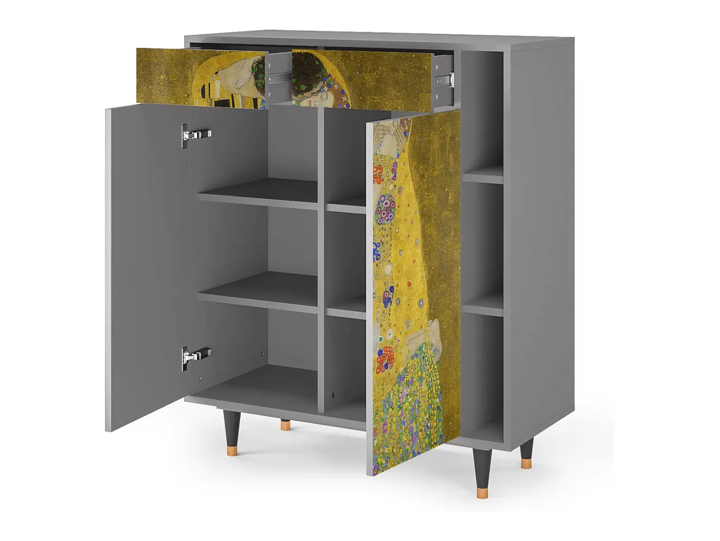 Aparador - 96х110х41 cm - BS6 - The Kiss by Klimt , Gris