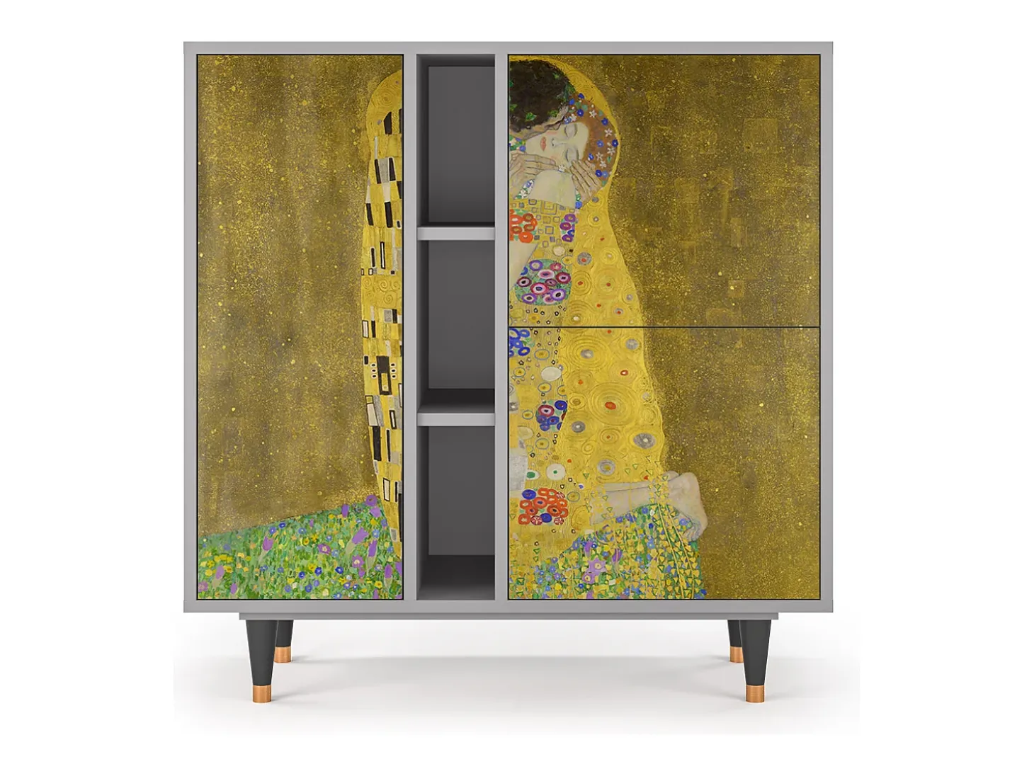 Aparador - 94х96х41 cm - BS5 - The Kiss by Klimt , Gris