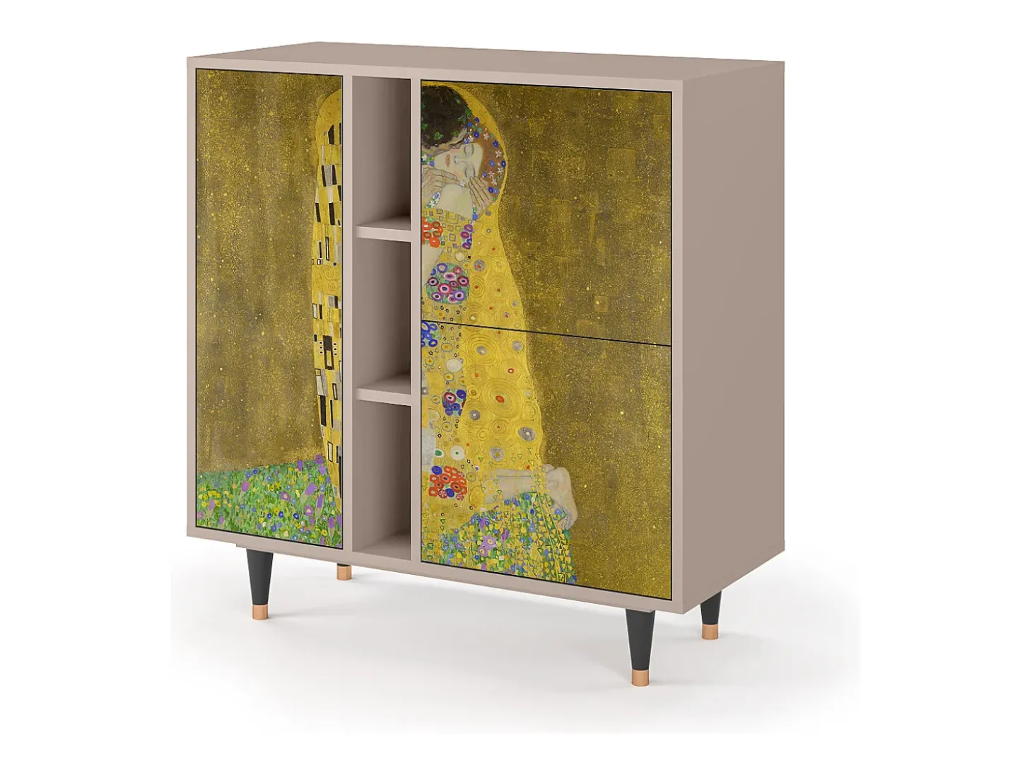 Aparador - 94х96х41 cm - BS5 - The Kiss by Klimt , Latte