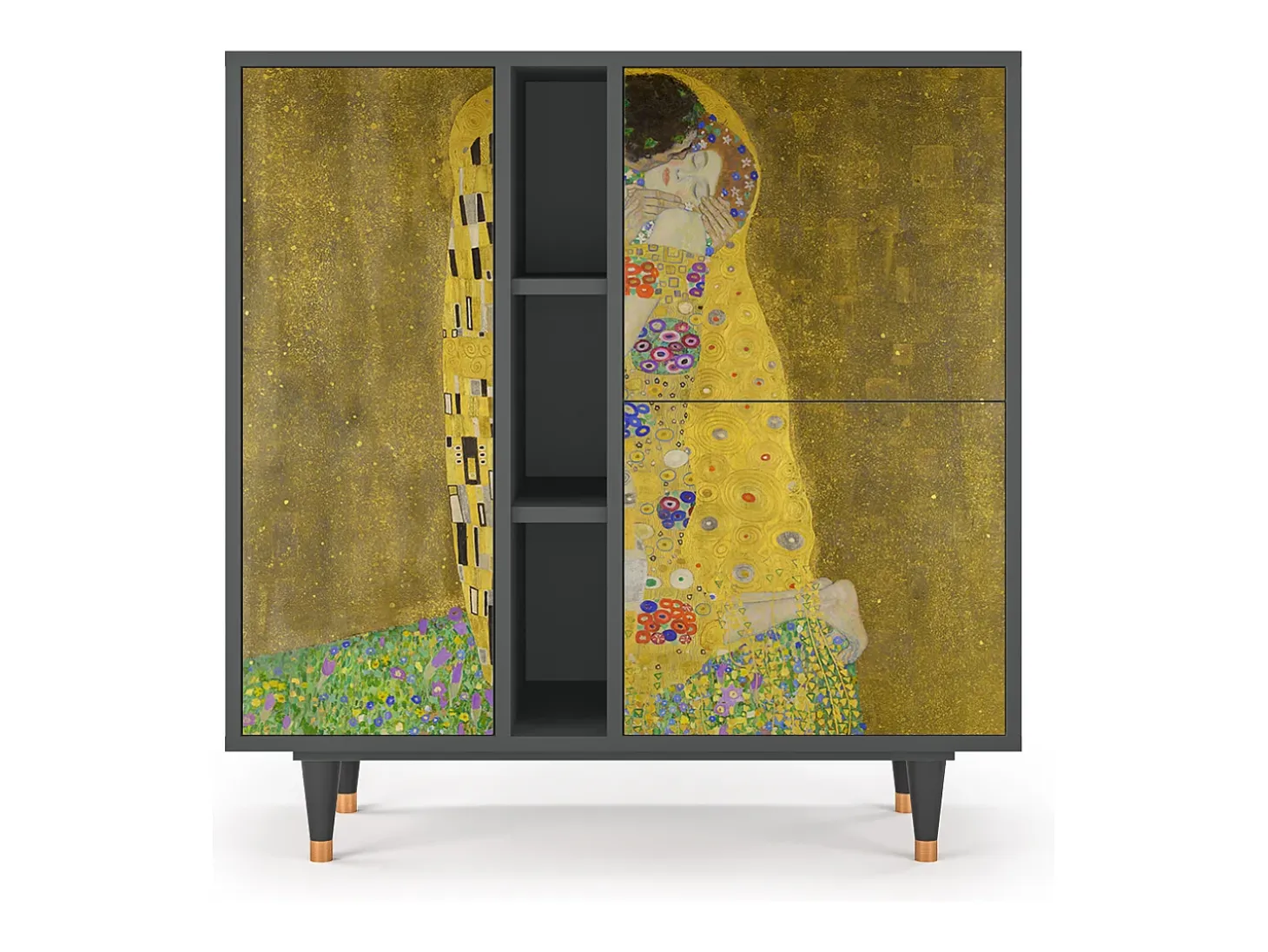 Aparador - 94х96х41 cm - BS5 - The Kiss by Klimt , Antracita