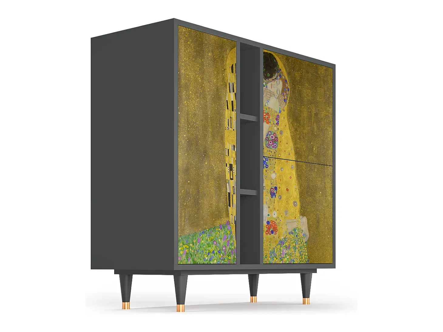 Aparador - 94х96х41 cm - BS5 - The Kiss by Klimt , Antracita