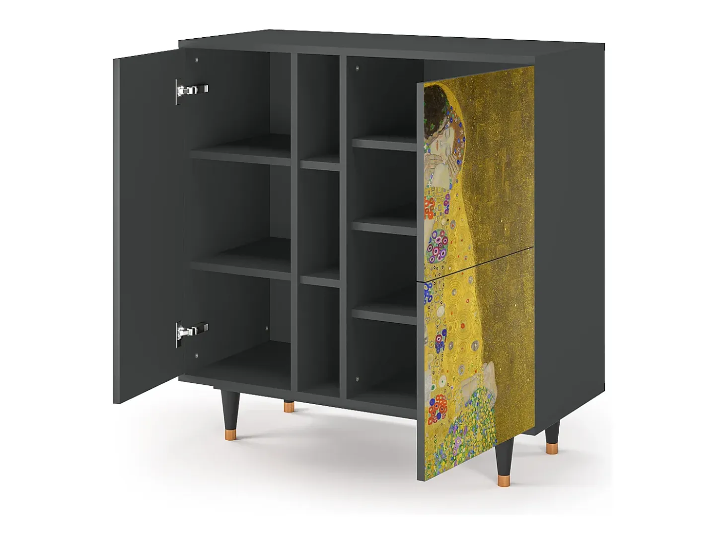 Aparador - 94х96х41 cm - BS5 - The Kiss by Klimt , Antracita